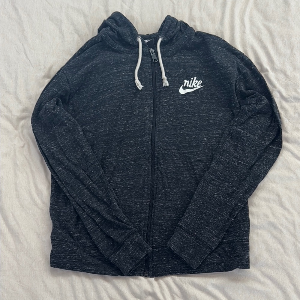 Nike Black/White Zip-Up Hoodie